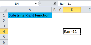 Substring Right Function 1