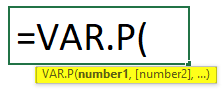 VAR.P Formula