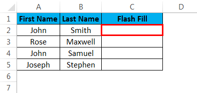flash fill example 2