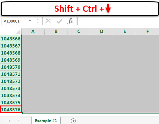 row excel limit step 1