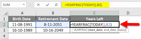Adding Months to Dates in Excel example 3-4