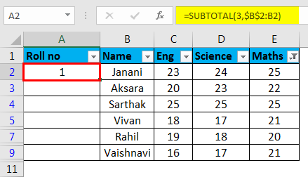 Autonumbering in Excel example 5-6