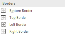 Border in Excel example 1-3