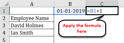 Calendar in Excel example 2-2