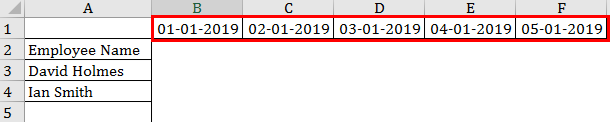 Calendar in Excel example 2-3