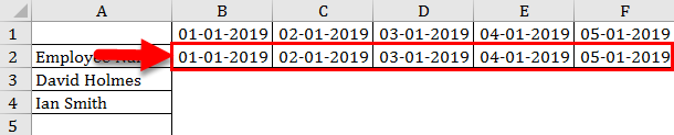 Calendar in Excel example 2-4