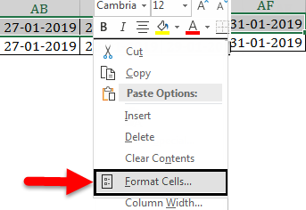 Calendar in Excel example 2-5