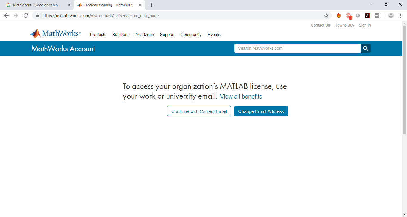 Click continue with current