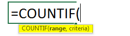 Countif Function Example 1-2