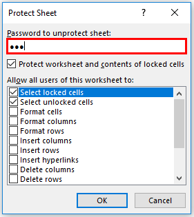 Excel Column Lock Example 1-3