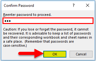 Excel Column Lock Example 1-6