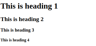 HTML heading
