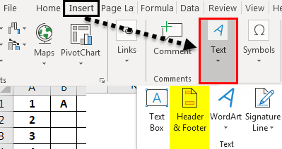 Header and Footer in Excel example 2-2