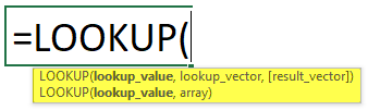 LOOKUP Formula