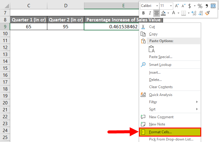 Percentage Increase Example 1-5