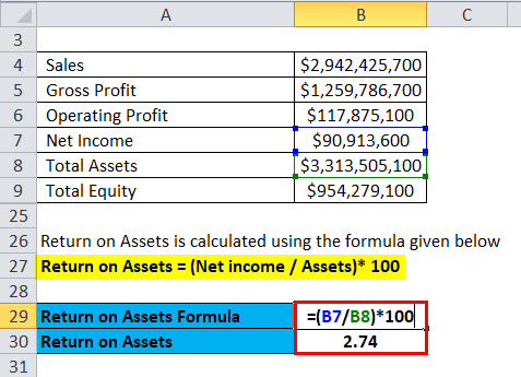 Return on Assets Calculation
