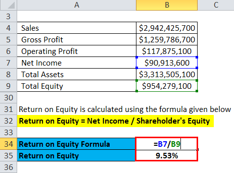 Return on Equity Calculation