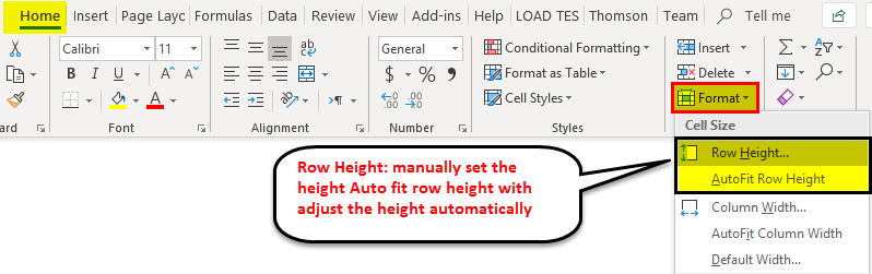 Row Height in Excel 1-1