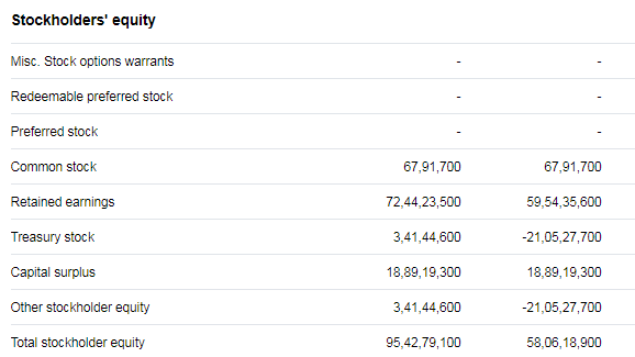 Shareholder's Equity