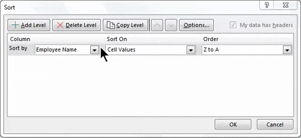 Sort by Number Example 2-4
