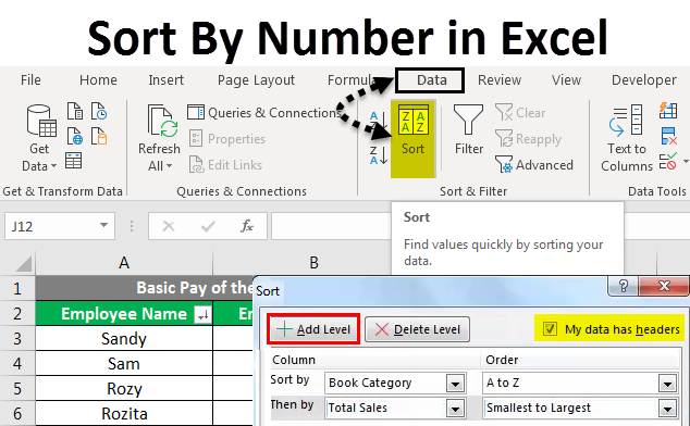 Sort by Number Example