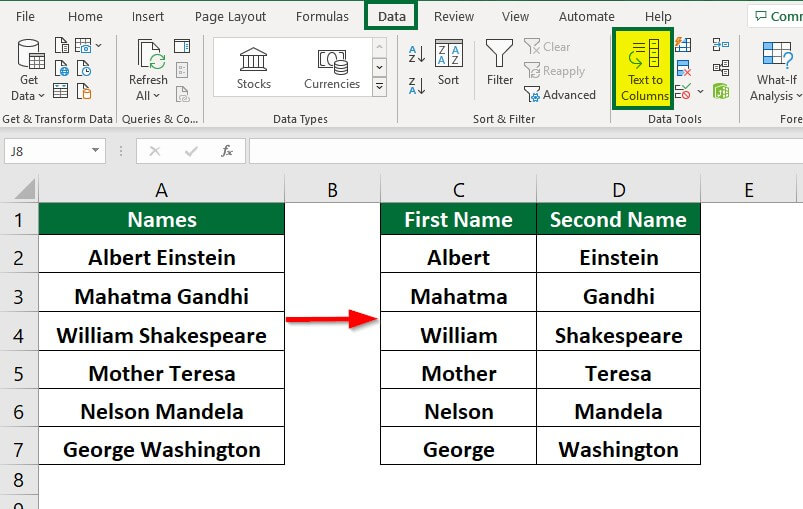 Split Cell in Excel