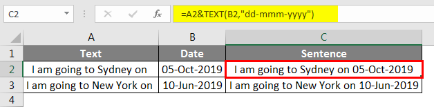 TEXT function to apply our date format