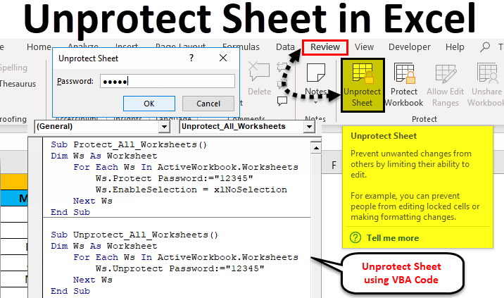Unprotect Sheet in Excel
