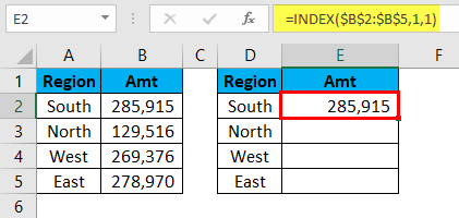 Index Function Example 1-5