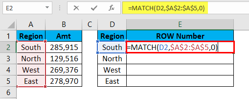 MATCH Function Example 2-4