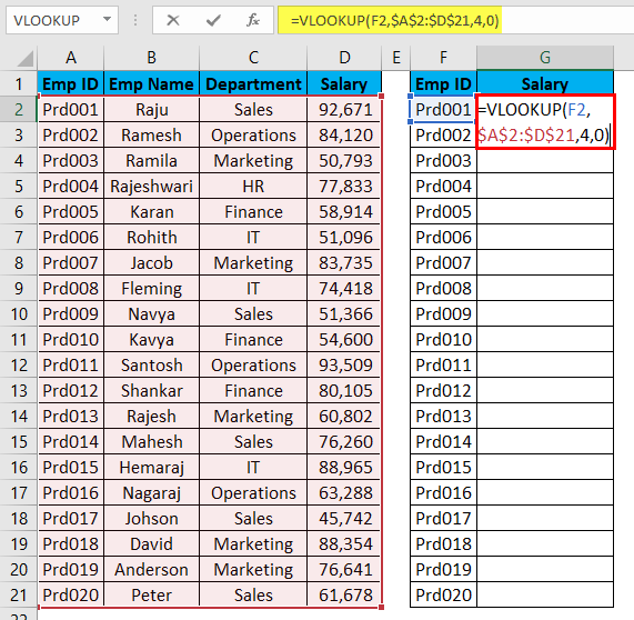 VLOOKUP Alternatives Example 3-2