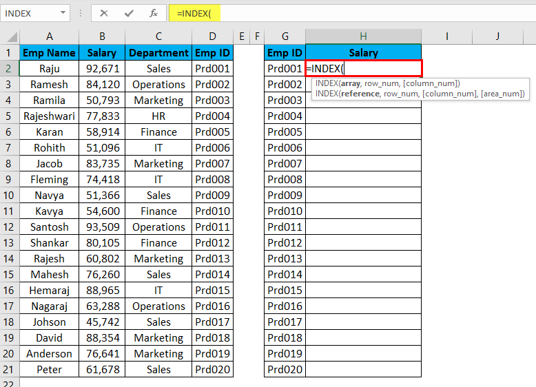 VLOOKUP Alternatives Example 4-2