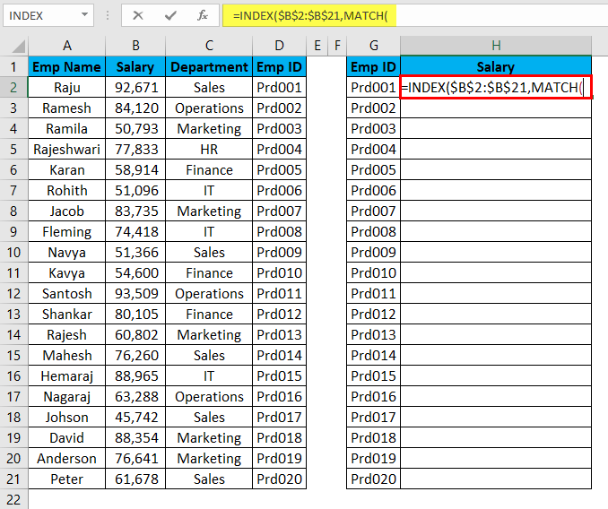 VLOOKUP Alternatives Example 4-4