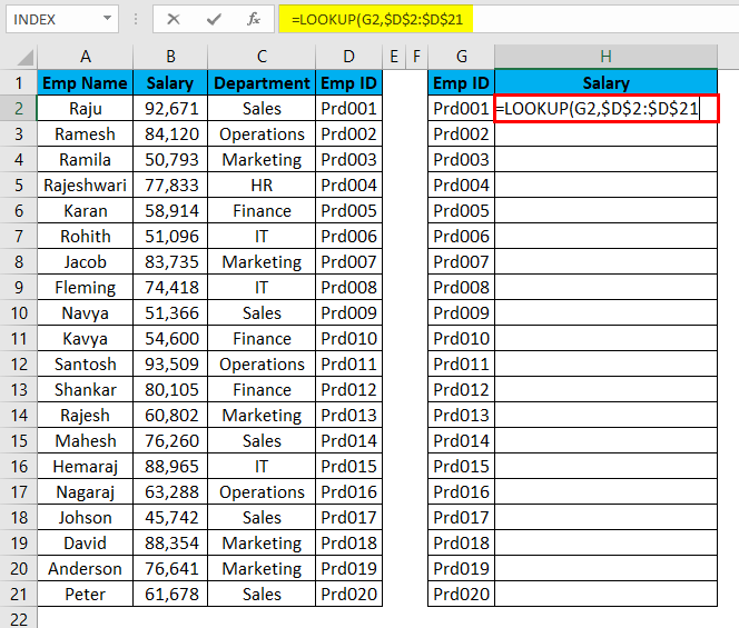 VLOOKUP Alternatives Example 5-3