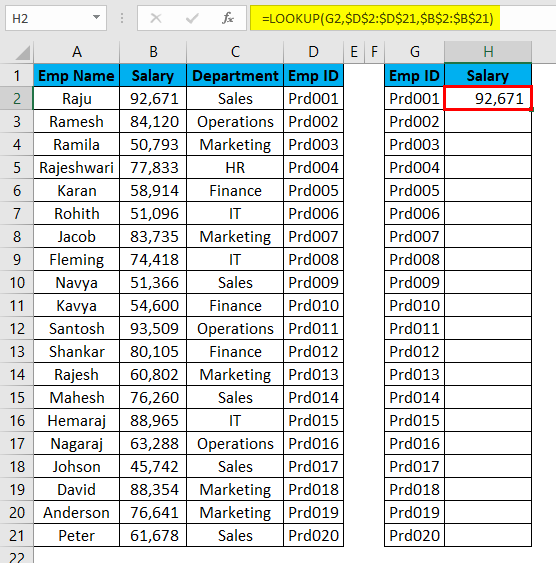 VLOOKUP Alternatives Example 5-5