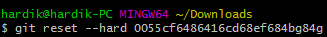  reset –hard [commit]