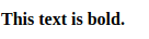 this text is bold