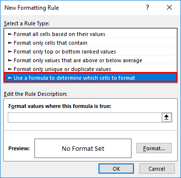 Selecting a Rule Type