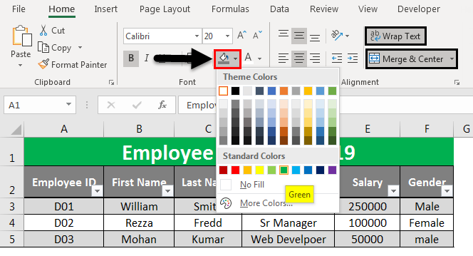 Create Excel Database 11
