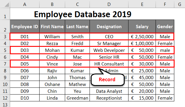 Create Excel Database 5