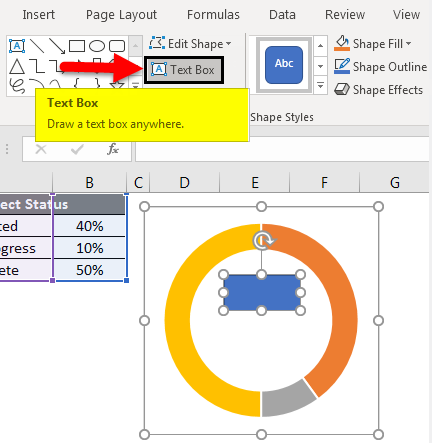 Doughnut Chart in Excel Example 1-10