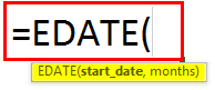 EDATE Syntax 2