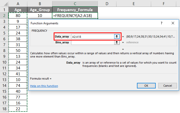 Frequency Formula Example 1-4