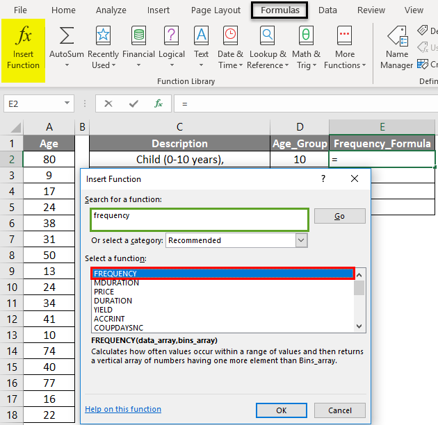Frequency Formula Example 2-2