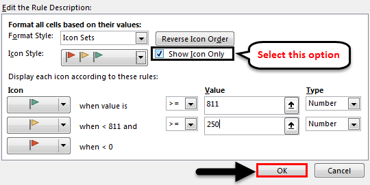 Icon Sets in Excel 1-8