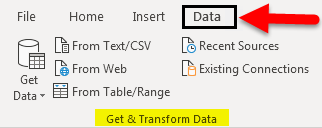 Import Data In Excel example 1-1