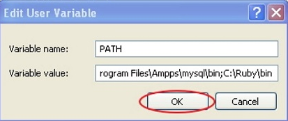 set environment variables path