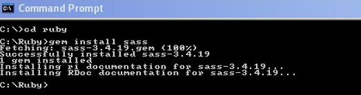 Install sass 4