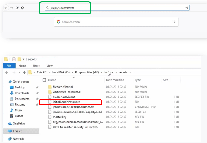 Initial admin password