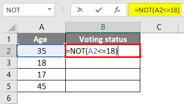 Logical Functions NOT
